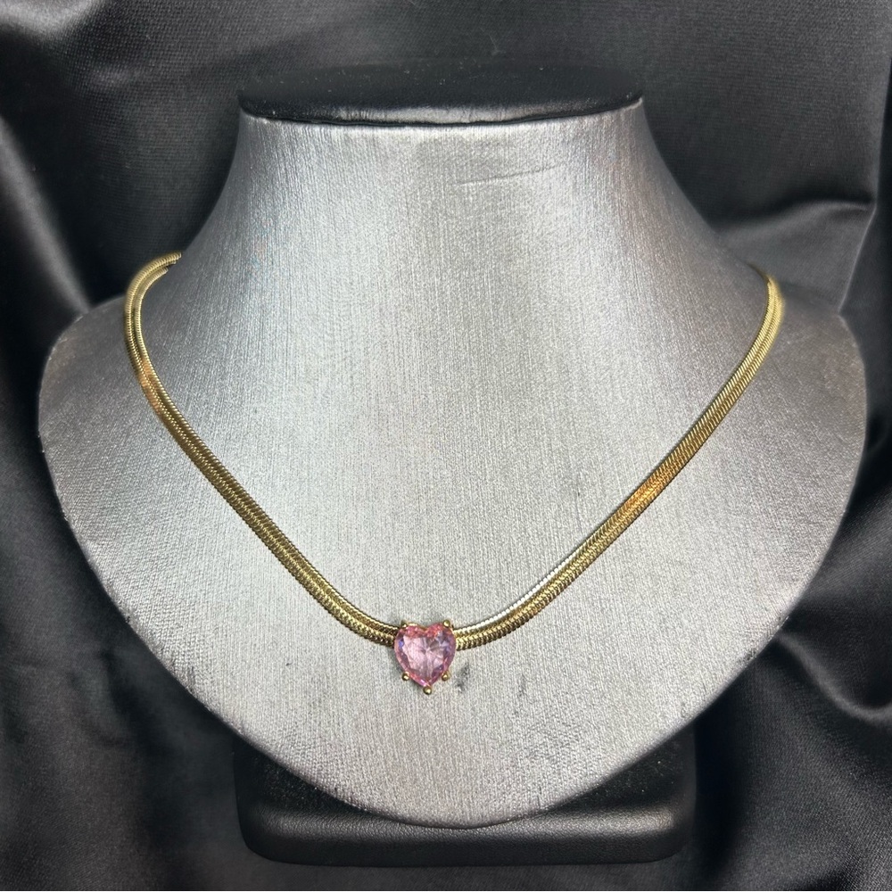 Gold Heart Pendant Necklace